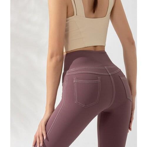 Fitness Women Yoga Pants Comfortable Breathable Sport Outdoor Push Up Leggings Running Cycling Quick Drying Pocket Joggings Girl