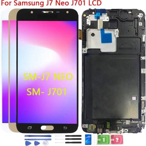 AAA Quality J701 LCD For SAMSUNG Galaxy J7 Neo LCD Display J701 J701F J701M J701MT Touch Screen LCD Assembly Replacement Parts