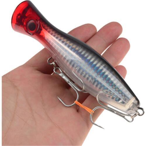 1Pcs 12cm 40g New Big Popper Fishing Lure 8 Colors Isca Hard Artificial Bait Wobbler Crankbait Swimbait Pesca Leurre Pike Bait