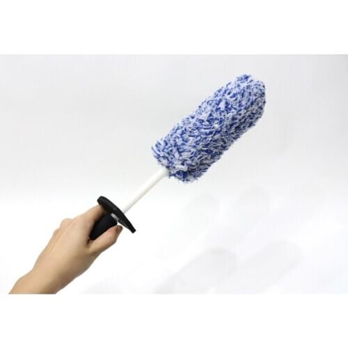 1 Pcs New Microfiber Detailing Brush With Removable Head Durable Rim Spokes Caliper Automobile Wheel Hub Cleaner