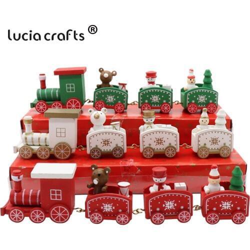 1 PCS Christmas Decoration For Home Little Train Popular Wooden Train Decor Christmas Ornaments New Year Supplies H0112