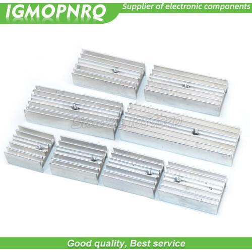 10pcs white Aluminum Heatsink Radiator 15*10*16/20/22/25/30/40/50mm Transistor TO-220 For TO220 Transistors IGMOPNRQ