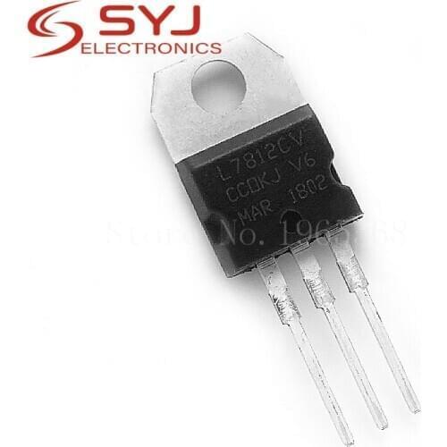 10pcs/lot L7812CV TO-220 L7812 LM7812 7812 Positive-Voltage Regulators In Stock