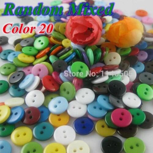 100pcs/lot Beautiful Mixed color resin buttons 10mm baby clothes buttons garment buttons Garment accessories Scrapbook