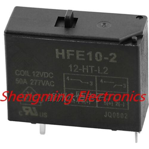 2pcs 5pins 12V HFE10-2-12-HT-L2 50A magnetic latching relay components