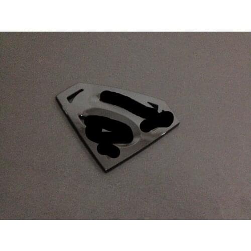 3D Glossy black emblem Auto logo Motorcycle accessories Funny car stickers Su per man badge ABS Universal Car styling