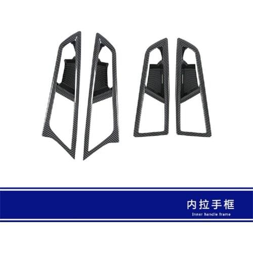 High Quality car styling stick trim ABS chrome door inner built handle frame lamp trims 4pcs For Ford EDGE PLUS 2021