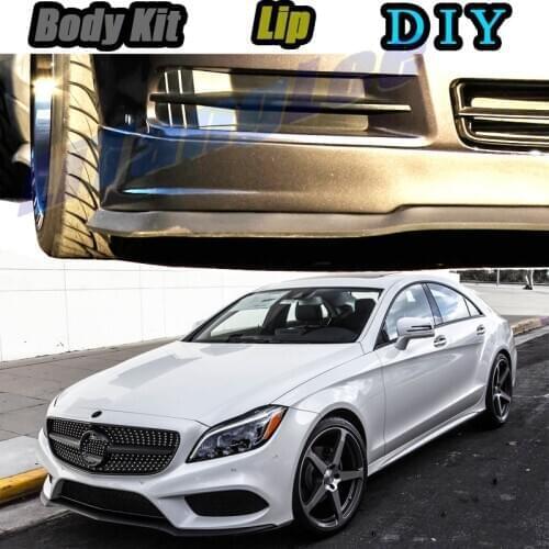 Car Bumper Lip Front Spoiler Skirt Deflector For Mercedes Benz CLS MB W218 W219 C257 Car Modified Body Kit VIP Hella Flush Lips