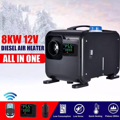 Car Heater 12V 8KW All In One Diesel Fuel Air Parking Heater With Remote Control LCD Monitor For RV/Trucks/Motor-home/Boats