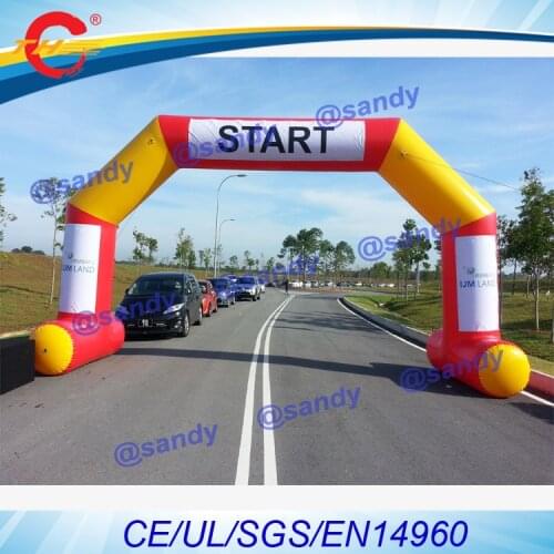 Free air ship to door,6mW*4mH outdoor finish line inflatable start line arch printed for race sport event
