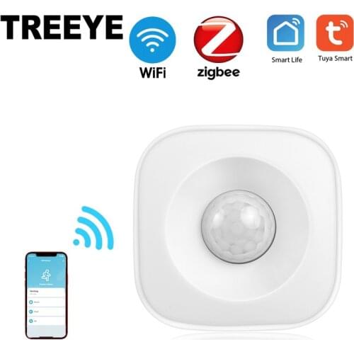 TREEYE WiFi Human Body Sensor Wireless Smart Body Movement PIR Motion Sensor Zigbee Use With Gateway Tuya Smart Life App