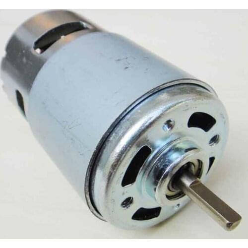DC 12V-24V High Torque RS-775 Carbon Bruh DC Motor D Flat Shaft Electric Tools Model DIY