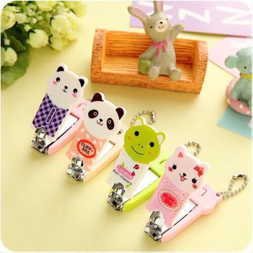 Baby Safety Nail Clippers Scissors Cartoon Infant Nail clippers animal cute manicure set nail clippers key ring nail clippers