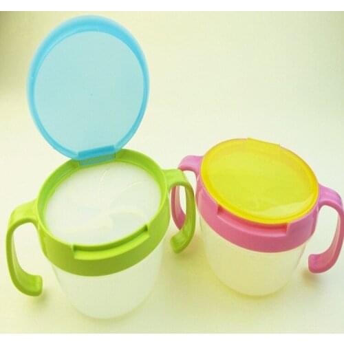 Child Double Handle Snack Cup Biscuits Candy Snack Cans Baby Like Edible Safety Dinnerware Babies Bowl
