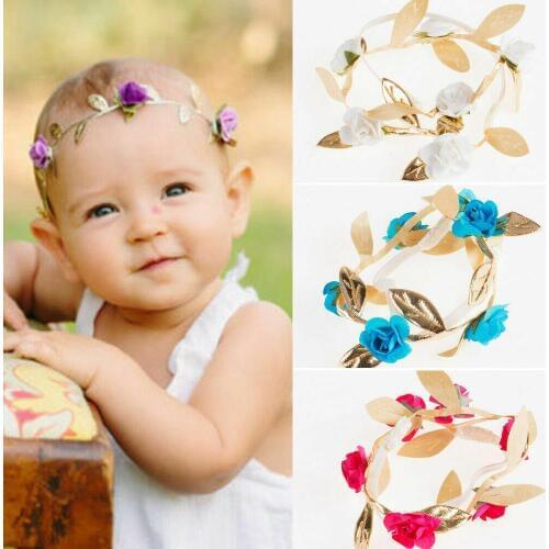 Rose Flower Kids Baby Girls Toddler Headband Hair Band Headwear Accessories