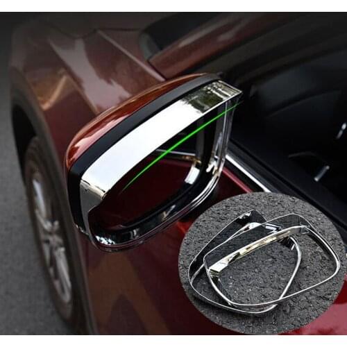 For Mazda CX-5 CX5 2017 2018 ABS Chrome Rearview Mirror Rain Sun Visor Cover Trim Auto accessories