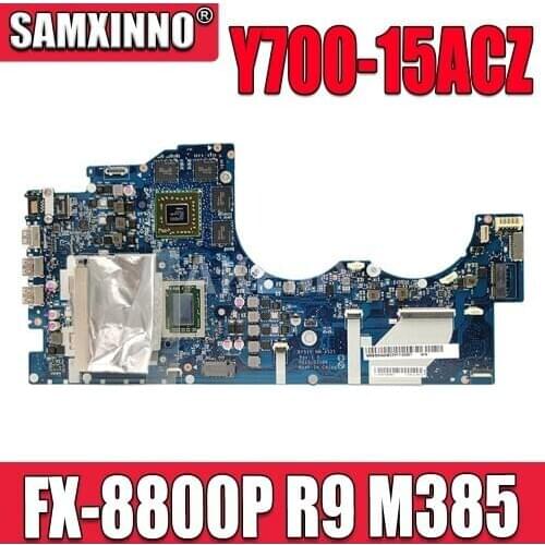 FRU: 5B20K94030 BY510 NM-A521 Motherboard for Lenovo Y700 Y700-15ACZ Laptop Motherboard CPU FX-8800P 2.1Ghz CPU R9 M385