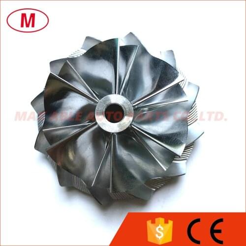 GT28 49.62/61.98mm 6+6 blades Racing Turbo Billet compressor wheel/Aluminum 2618/Milling wheel for Turbocharger Cartridge/CHRA