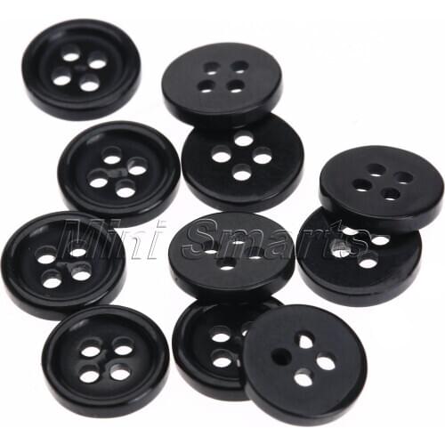 Good Quality 100x 4 Holes Sewing Buttons Round Resin Buttons Scrapbooking Crafts Accessory Home Decoration Sewing Ornaments10mm