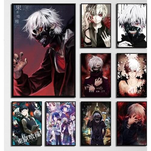 Tokyo Ghoul Canvas Paintings Japanese Anime Posters and Prints Modern Creative Wall Art Pictures for Bedroom Bar Home Decor
