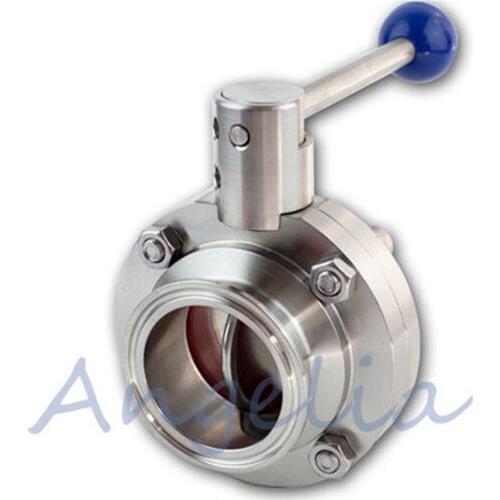 2-1/2" Sanitary Stainless Steel 316 Butterfly Valve Tri-Clamp Silicone Sealing