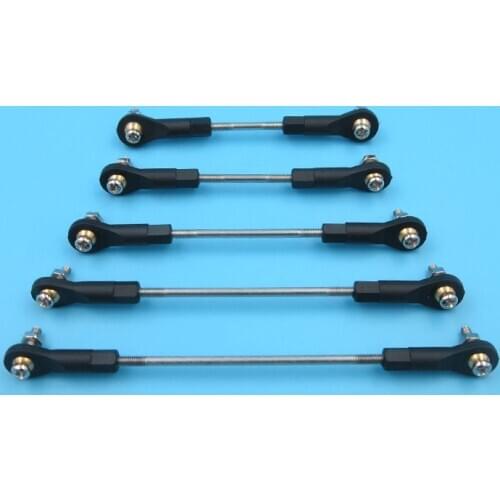 4PCS M3 Pushrod Kit 68-78mm 73-83mm 78-88mm 83-93mm Steering Pull Rod+Ball Joint Tie Rod End for RC Boats Connecting Parts