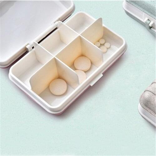 Weekly 7 Days Pill Medicine Box Holder Organizer Weekly 7 Day 6 Grids Pill Storage Box For Medications Supplements Vitamins