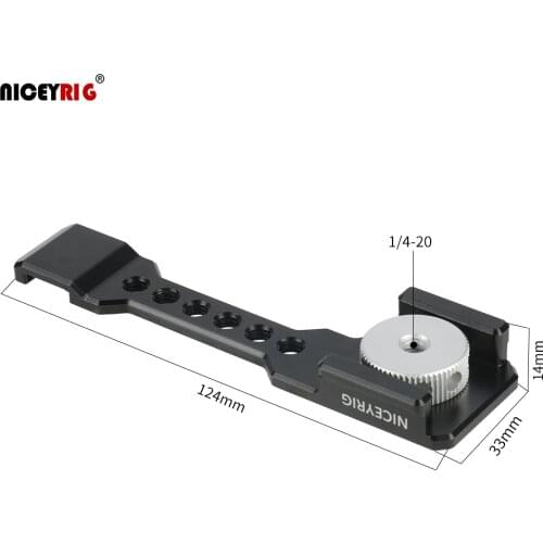 Niceyrig Cold Shoe Mount Bracket with Arca - Swiss Dovetail