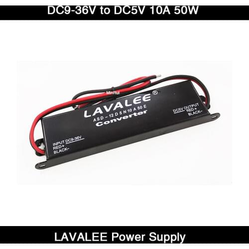 HD Input Voltage DC9~36V To / output Voltage DC 5V 10A 50W LAVALEE Vehicle LED Display Screen ASD-12D5N10A50E