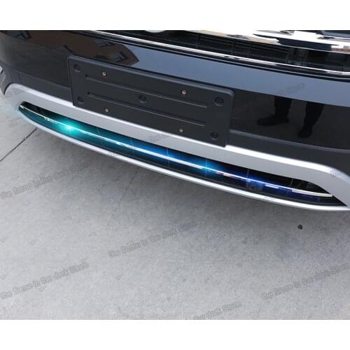 Lsrtw2017 Stainless Steel Car Front Grill Bumper Strip Trims for Volkswagen Atlas Teramont Vw 2017 2018 2019 2020 Accessories