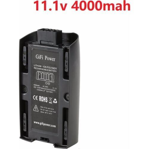 Upgrade Lipo Battery For Parrot Bebop 2 Drone Battery 4000mAh 11.1V Upgrade Rechargeable Lipo Battery For RC Quadcopter Parts