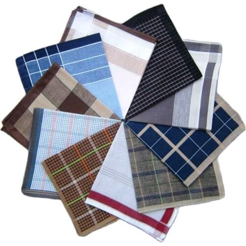12PCS/pack 30cm Modern cotton men handkerchief Square male Business Chest suit Towel pocket hankies scarf hand Towel gift