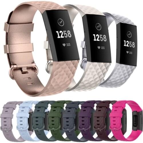 Sport Bands For Fitbit Charge 3 Strap Soft TPU Watch Strap Bracelet Replacement Belt For Fit bit Charge 4 Charge 3 SE Band