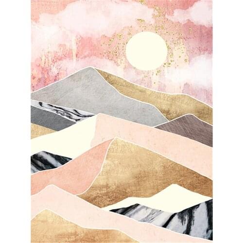 Landscape Mountain Printed 11CT Cross Stitch DIY Embroidery Patterns DMC Threads work Painting Sewing Craft Wholesale Magic