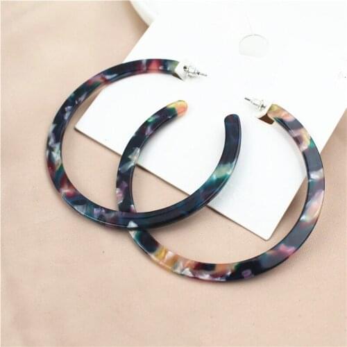 Color pattern acetic acid earrings cold fashion personality exaggerated temperament fashionable female earrings earrings earring