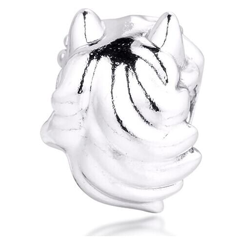 2020 Autumn 925 Sterling Silver Charm Cute Horse Animal Charms Fits Original Bracelet 925 Silver Metal Beads for Jewelry Making