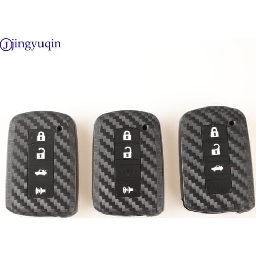 Jingyuqin Silicone For Toyota Corolla 2014-2018 Car Key Case Chain Shell Cover Protective Accessory Decorative Protector