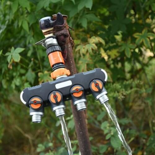 Connector Garden Hose Adapte, Garden Watering One-way Four-faucet Diverter Water,, Garden Watering Valve Diverter