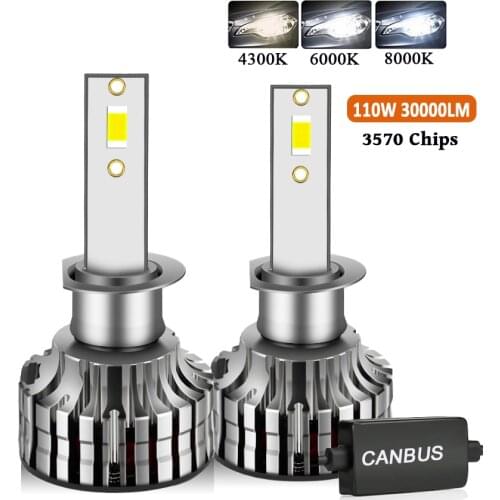 2Pcs 10W 30000LM Headlight H7 H4 Led Canbus 1 H1 H8 H9 H11 9005 Hb3 Hb4 9012 H13 9007 Led Bulb 12V 6000K Turbo Lamp For Car