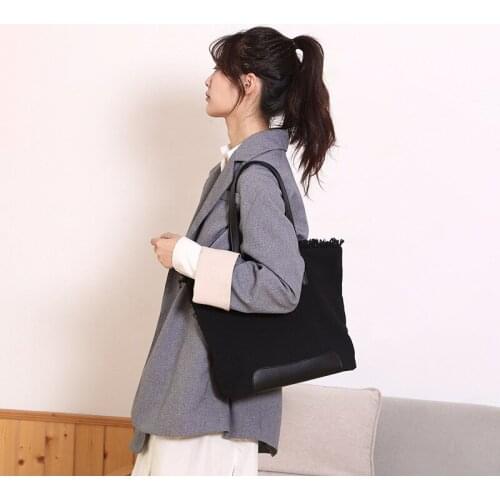 High Capacity Commuter Shoulder Bag Exquisite Canvas Multifunction Womens Travel Shopping Handbags Casual All-match Satchels