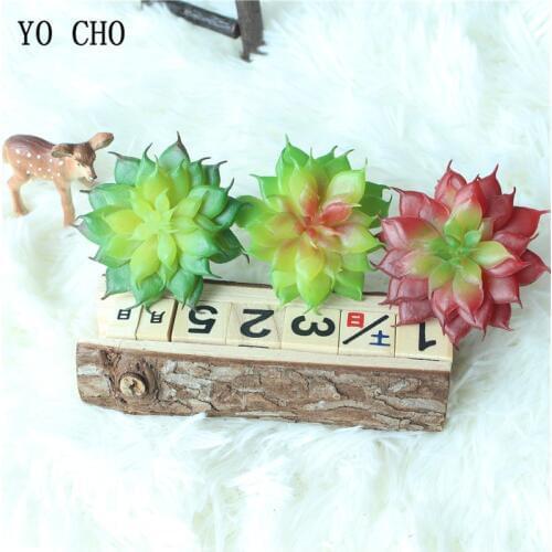 YO CHO 1PC High Quality Artificial Lotus Succulent Plant For Home Garden Bar Party Wedding Decoration DIY Best Indoor Succulents