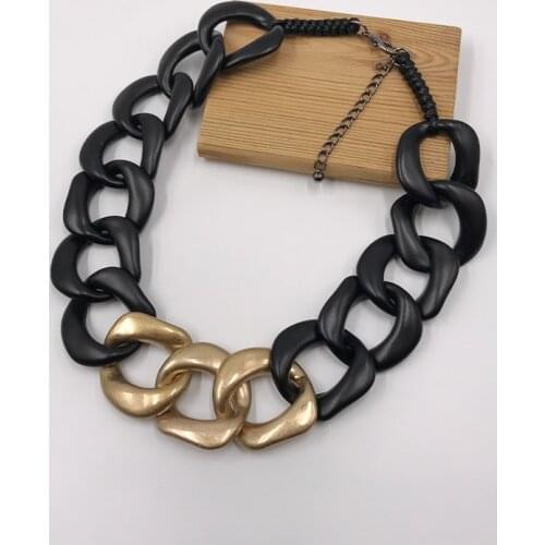 Kara&Kale Boho Fashion Jewelry Gothic Collar Necklace Wax Cord Resin&CCB Link Vintage Earthy Collares Necklace Women Accessories