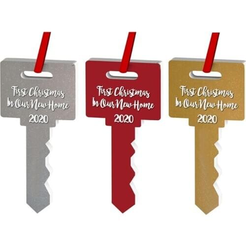 10 Pcs Christmas Wooden Key Tag Pendant Christmas Ornament Decoration Home Decor