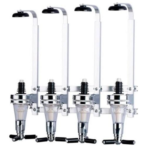 4-Bottle Liquor Dispenser Wall Mounted Bottle Beverage Stand Wall Bracket Drink Beer Wine Dispenser For Bar Home Party Favors