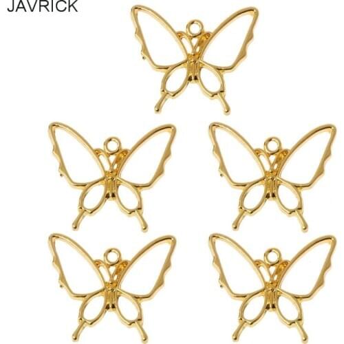 5Pcs Butterfly Resin Blank Frame Pendants Bezel Cabochon Setting Jewelry Making