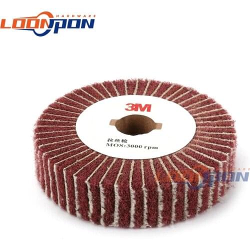 Abrasive Grinding Flap Wheel Non-woven Flap Grinding Disc Bore 20mm for Metal Polish Scouring Pad Red Thickness 25mm
