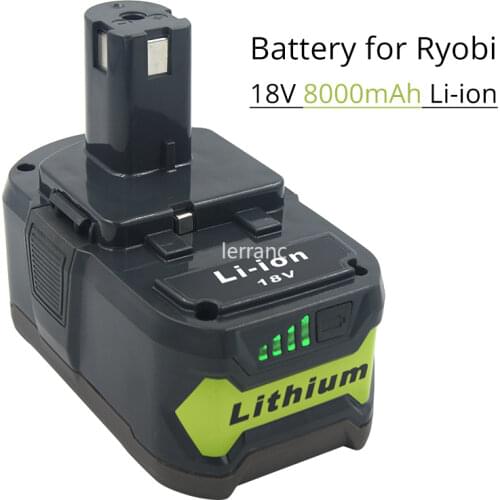8000mAh 18V P108 Rechargeable Battery for Ryobi RB18L60 Li ion Batteries One Plus P107 P122 P104 P105 P102 P103 P109 Power Tools
