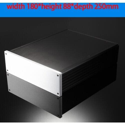 KYYSLB 2U 180*88*250mm Aluminum Profile Power Amplifier Chassis Length and Width Openings Can Be Customized Case Shell