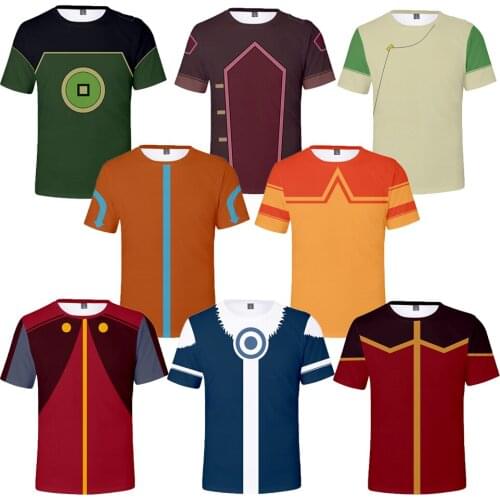 Anime Avatar: The Last Airbender Aang Princezuko 3D Printed T-shirt O-neck Women Men Children Pullovers Fashion Summer Top