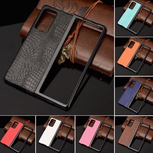 For Samsung Galaxy Z Fold 2 Case Crocodile pattern Z Fold2 PU Cover For Samsung Phone Galaxy ZFold2 5G 7.6" Case leather Case